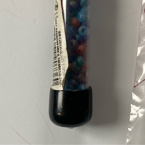 Czech Mixed Glass Bead Lot Red Pink Mixed Flowers Jewelry Making NEW Vintage - Picture 7 of 15